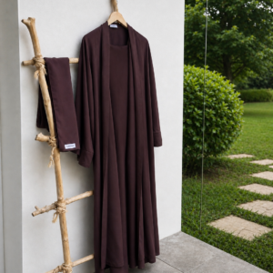 Abaya 3 Piezas — Marrón