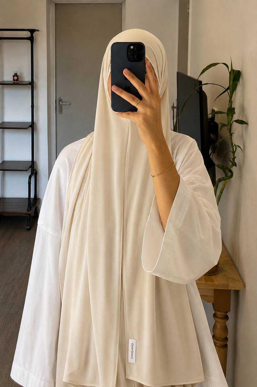 Hijab Jersey Premium — Marfil